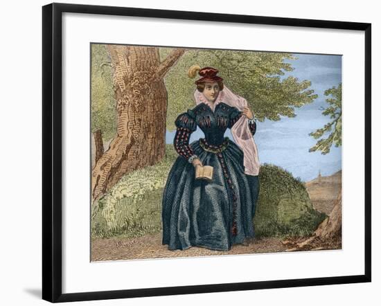 Portrait of Mary Queen of Scots-Stefano Bianchetti-Framed Giclee Print