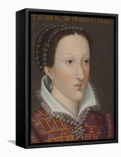 Portrait of Mary Queen of Scots-Francois Clouet-Framed Premier Image Canvas