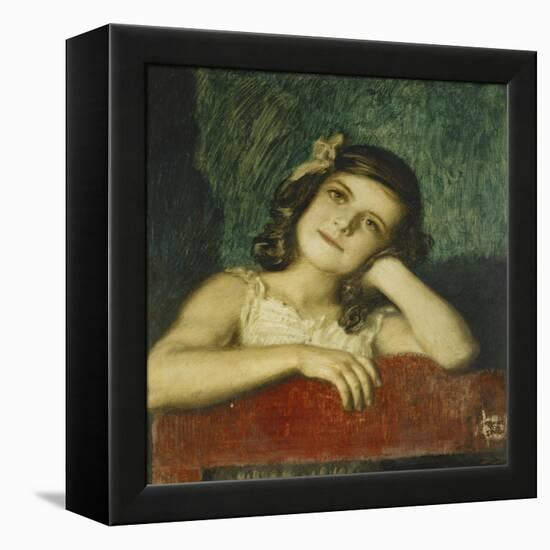 Portrait of Mary, the Artist's Daughter-Franz von Stuck-Framed Premier Image Canvas