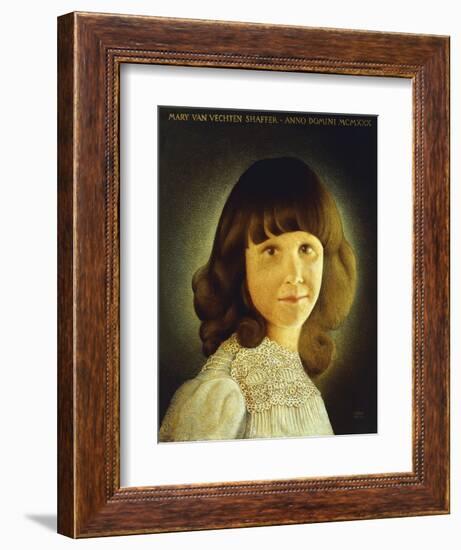 Portrait of Mary Van Vechten Schaffer, 1930-Grant Wood-Framed Giclee Print