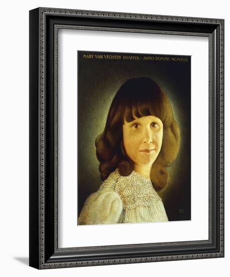 Portrait of Mary Van Vechten Schaffer, 1930-Grant Wood-Framed Giclee Print