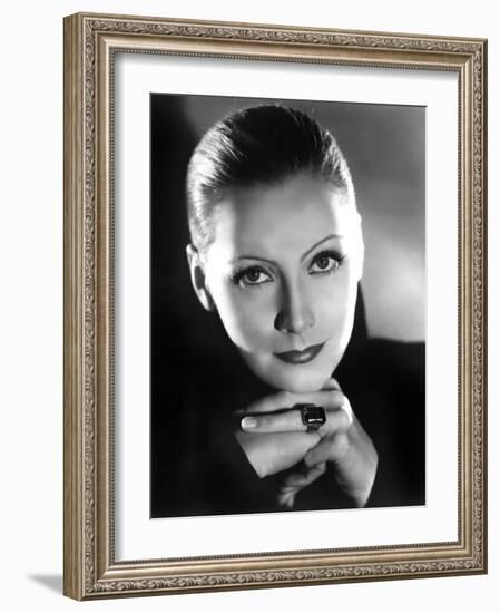 Portrait of Mata Hari, Greta Garbo, 1931-null-Framed Photo