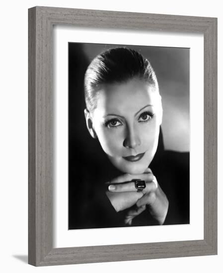 Portrait of Mata Hari, Greta Garbo, 1931-null-Framed Photo