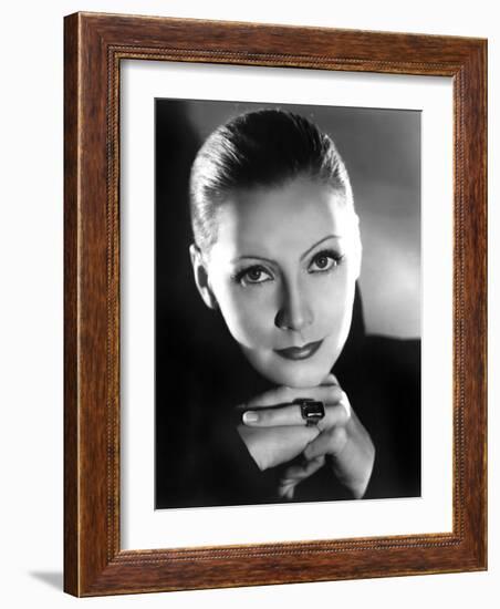 Portrait of Mata Hari, Greta Garbo, 1931-null-Framed Photo