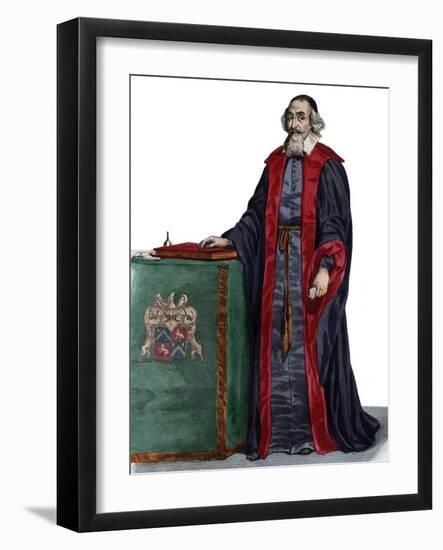 Portrait of Mathieu Mole (1584-1656), French statesman-French School-Framed Giclee Print