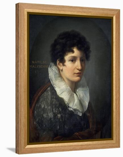 Portrait of Matilde Mazenchini-Vincenzo Camuccini-Framed Premier Image Canvas