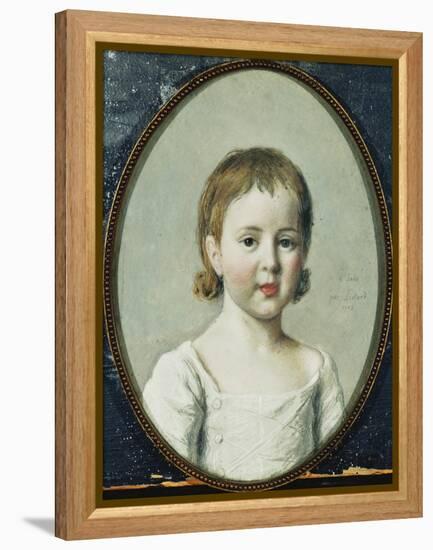Portrait of Matthew Robinson Boulton, Bust Length Aged 3-Jean-Etienne Liotard-Framed Premier Image Canvas