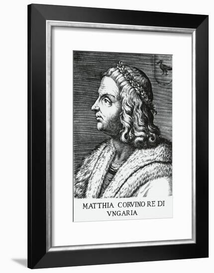 Portrait of Mattia Corvino, Italianized Name of Matyas Hunyadi-null-Framed Giclee Print