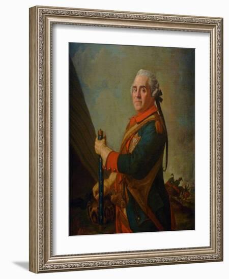 Portrait of Maurice De Saxe, Marshal of France, 18th Century-Jean-Étienne Liotard-Framed Giclee Print