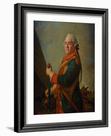 Portrait of Maurice De Saxe, Marshal of France, 18th Century-Jean-Étienne Liotard-Framed Giclee Print