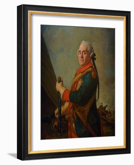 Portrait of Maurice De Saxe, Marshal of France, 18th Century-Jean-Étienne Liotard-Framed Giclee Print