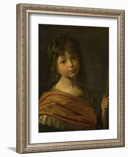 Portrait of Maurice or Moritz, Prince Palatine depicted as Mars, when a boy-Gerrit van Honthorst-Framed Giclee Print