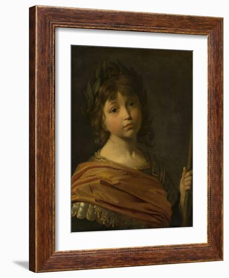 Portrait of Maurice or Moritz, Prince Palatine depicted as Mars, when a boy-Gerrit van Honthorst-Framed Giclee Print