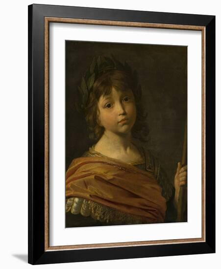 Portrait of Maurice or Moritz, Prince Palatine depicted as Mars, when a boy-Gerrit van Honthorst-Framed Giclee Print