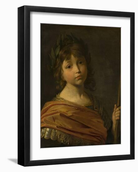 Portrait of Maurice or Moritz, Prince Palatine depicted as Mars, when a boy-Gerrit van Honthorst-Framed Giclee Print