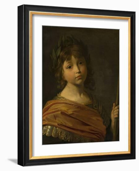 Portrait of Maurice or Moritz, Prince Palatine depicted as Mars, when a boy-Gerrit van Honthorst-Framed Giclee Print