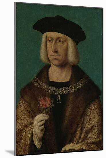 Portrait of Maximilian I-Joos Van Cleve-Mounted Art Print