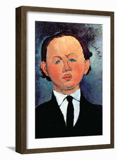 Portrait of Mechan-Amedeo Modigliani-Framed Art Print