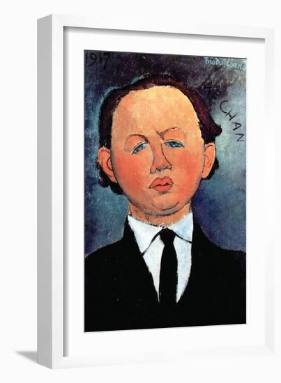 Portrait of Mechan-Amedeo Modigliani-Framed Art Print