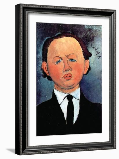 Portrait of Mechan-Amedeo Modigliani-Framed Art Print