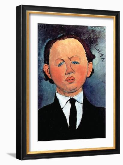 Portrait of Mechan-Amedeo Modigliani-Framed Art Print