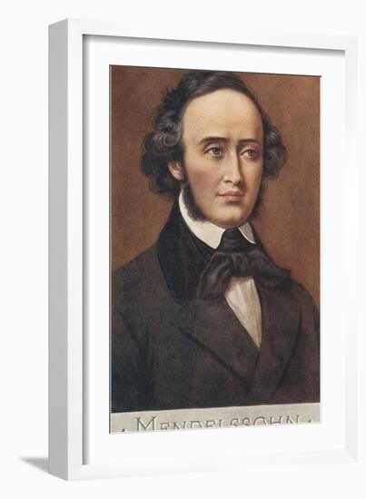 Portrait of Mendelssohn-null-Framed Art Print