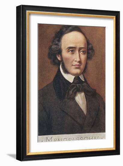 Portrait of Mendelssohn-null-Framed Art Print