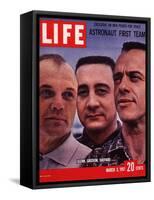 Portrait of Mercury Astronauts John Glenn, Gus Grissom and Alan Shepard, March 3, 1961-Ralph Morse-Framed Premier Image Canvas