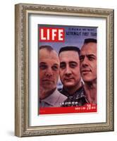 Portrait of Mercury Astronauts John Glenn, Gus Grissom and Alan Shepard, March 3, 1961-Ralph Morse-Framed Photographic Print