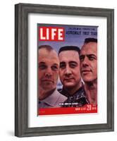 Portrait of Mercury Astronauts John Glenn, Gus Grissom and Alan Shepard, March 3, 1961-Ralph Morse-Framed Photographic Print