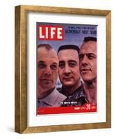 Portrait of Mercury Astronauts John Glenn, Gus Grissom and Alan Shepard, March 3, 1961-Ralph Morse-Framed Photographic Print
