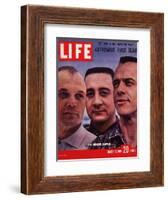 Portrait of Mercury Astronauts John Glenn, Gus Grissom and Alan Shepard, March 3, 1961-Ralph Morse-Framed Photographic Print