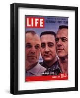 Portrait of Mercury Astronauts John Glenn, Gus Grissom and Alan Shepard, March 3, 1961-Ralph Morse-Framed Photographic Print