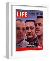 Portrait of Mercury Astronauts John Glenn, Gus Grissom and Alan Shepard, March 3, 1961-Ralph Morse-Framed Photographic Print
