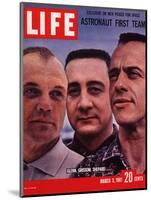 Portrait of Mercury Astronauts John Glenn, Gus Grissom and Alan Shepard, March 3, 1961-Ralph Morse-Mounted Photographic Print