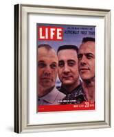 Portrait of Mercury Astronauts John Glenn, Gus Grissom and Alan Shepard, March 3, 1961-Ralph Morse-Framed Photographic Print