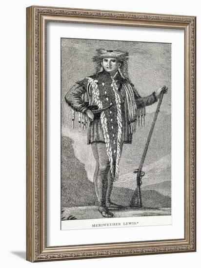 Portrait of Meriwether Lewis (1774-1809) Engraved by Stuckland, the Analectic Magazine, 1815-null-Framed Giclee Print