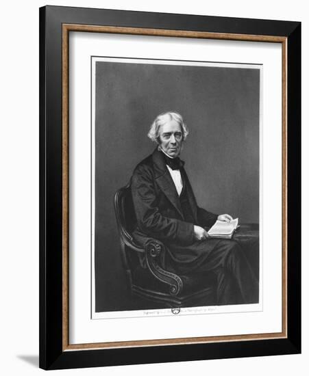 Portrait of Michael Faraday (1791-1867) Engraved by D.J. Pound from a Photograph-John Jabez Edwin Paisley Mayall-Framed Giclee Print