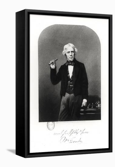 Portrait of Michael Faraday (1791-1867)-Henry Adlard-Framed Premier Image Canvas