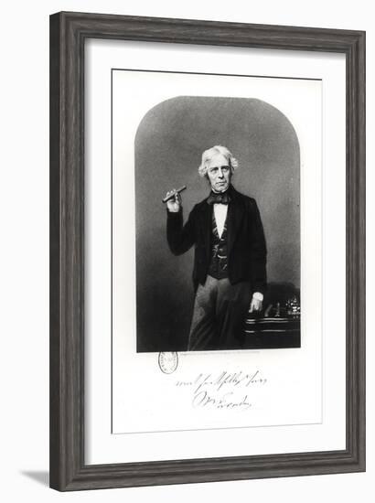 Portrait of Michael Faraday (1791-1867)-Henry Adlard-Framed Giclee Print