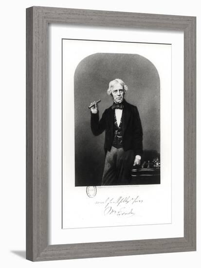 Portrait of Michael Faraday (1791-1867)-Henry Adlard-Framed Giclee Print