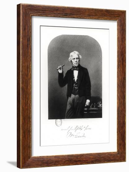 Portrait of Michael Faraday (1791-1867)-Henry Adlard-Framed Giclee Print