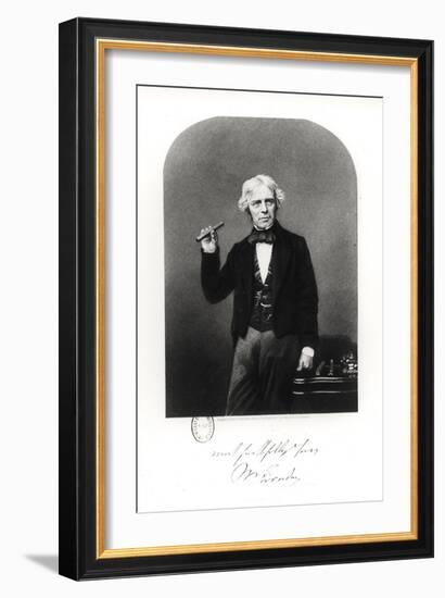 Portrait of Michael Faraday (1791-1867)-Henry Adlard-Framed Giclee Print
