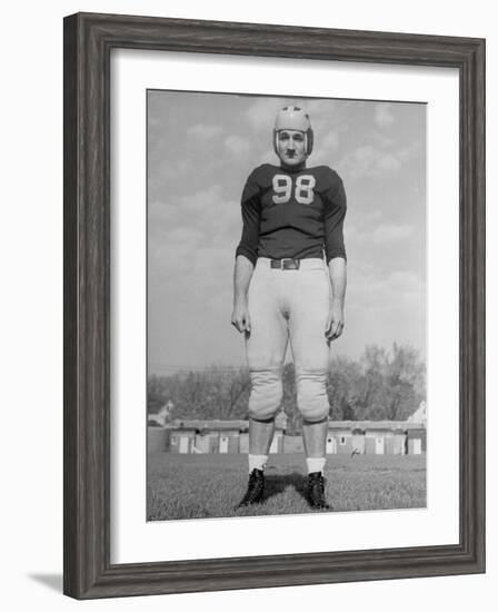 Portrait of Michigan Halfback Tom Harmon in Uniform-Alfred Eisenstaedt-Framed Photographic Print