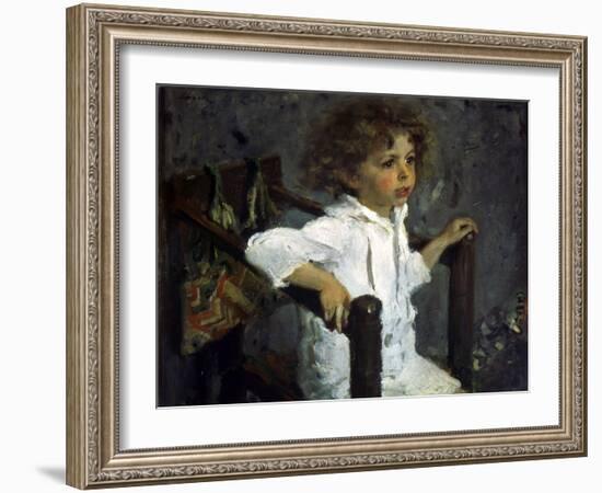 Portrait of Mika Morosov, 1901-Valentin Serov-Framed Giclee Print