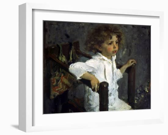 Portrait of Mika Morosov, 1901-Valentin Serov-Framed Giclee Print