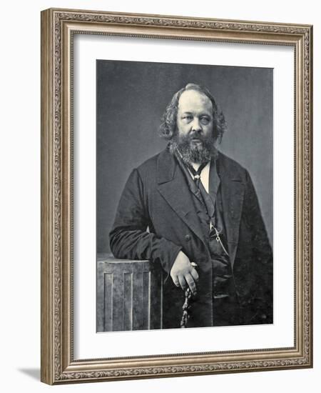 Portrait of Mikhail Aleksandrovich Bakunin, C.1860-Nadar-Framed Photographic Print