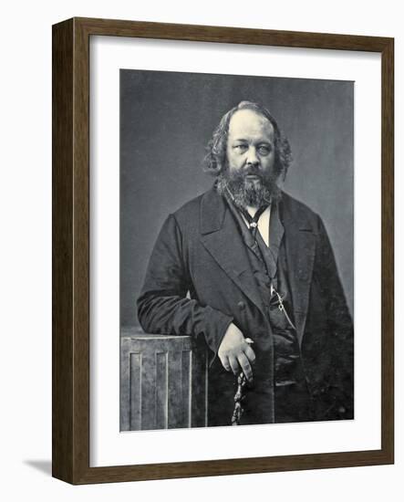 Portrait of Mikhail Aleksandrovich Bakunin, C.1860-Nadar-Framed Photographic Print