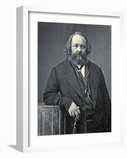 Portrait of Mikhail Aleksandrovich Bakunin, C.1860-Nadar-Framed Photographic Print
