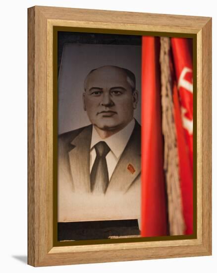 Portrait of Mikhail Gorbachev, Ussr Leader in the 1990S, Estonia-Walter Bibikow-Framed Premier Image Canvas